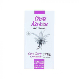 Ciocolata vegana artizanala neagra 100%, 70g - Casa Kakau