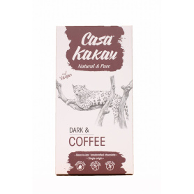 Ciocolata vegana cu boabe de cafea 68%, 80g - Casa Kakau