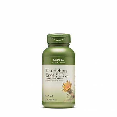 Herbal plus dandelion root 550mg, radacina de papadie, 100cps - Gnc