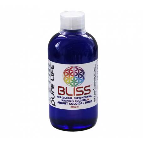 Aur, cupru, magneziu si argint Coloidal 20ppm, Bliss, 480ml - Agnes Itara