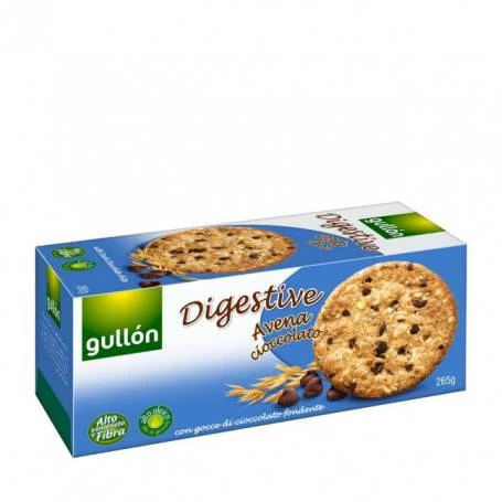 Biscuiti digestivi cu chipsuri de ciocolata neagra, 265g - Gullon