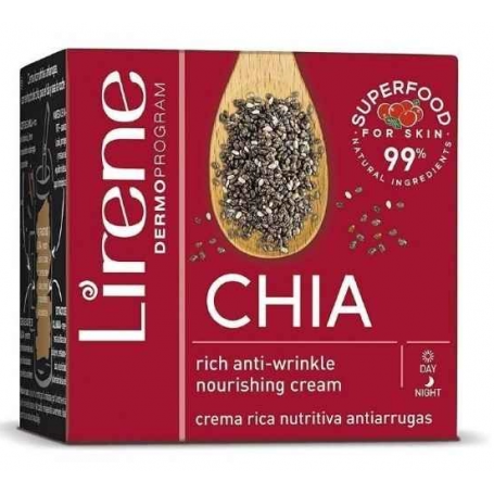 Crema nutritiva antirid de zi si noapte cu chia, 50ml - Lirene