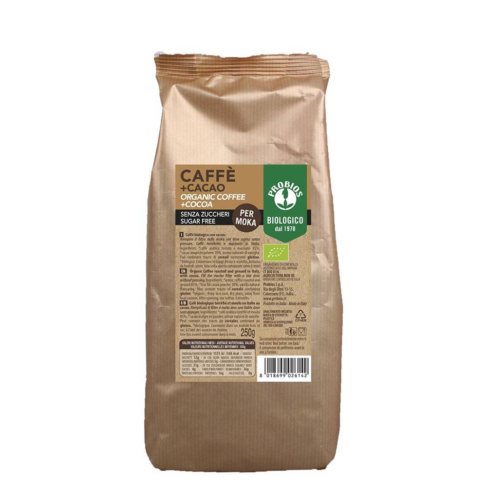 Cafea cu cacao, eco-bio, 250g - probios
