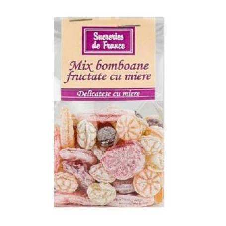 Mix bomboane fructate cu miere, 100g - Apidava