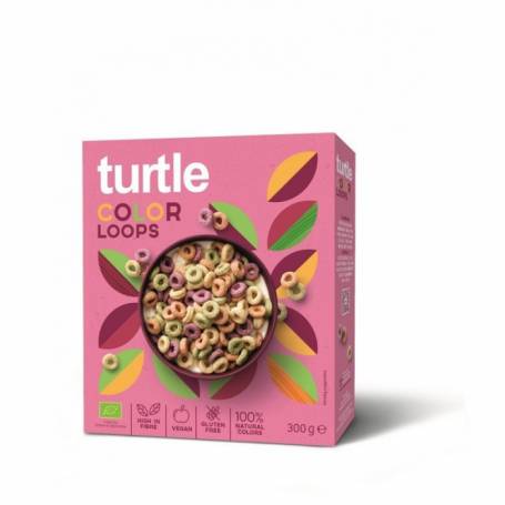 Inele colorate multicereale, eco-bio, fara gluten, 300g - Turtle