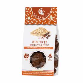 BISCUITI VEGANI CU ROSCOVE SI OVAZ fara zahar – 150 G - Hiper Ambrozia