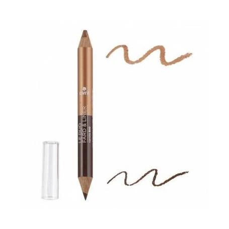 Creion ochi DUO Maro Inchis si Bronz - Avril