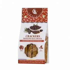 CRACKERS VEGANI CU MASLINE KALAMATA – 107g - Hiper Ambrozia