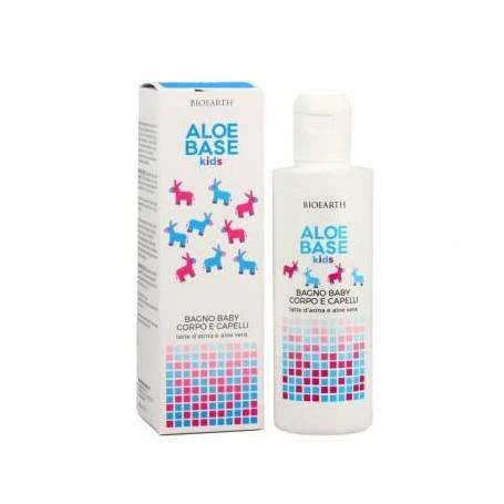 Sampon si gel de dus pentru copii Aloebase, 250ml - Bioearth