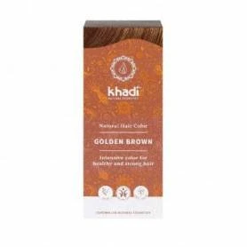 Vopsea de par naturala, nunanta Saten Auriu, 100g - Khadi