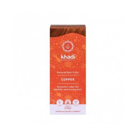 Vopsea de par naturala, culoare Cupru, 100g - Khadi