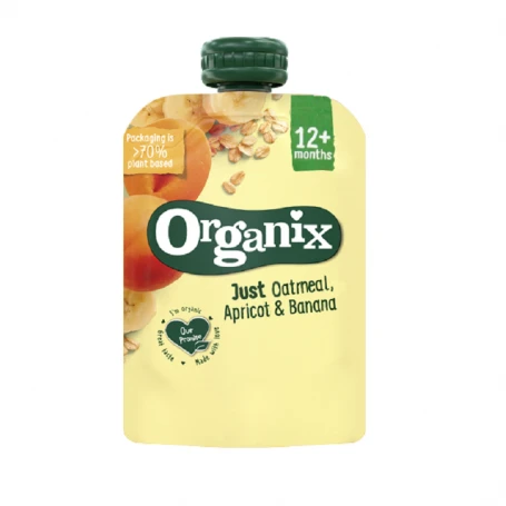Gustare din ovaz, caise si banane, +12 luni, eco-bio, 100g - Organix