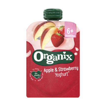 Gustare de mere si capsuni, +6 luni, eco-bio, 100g - Organix