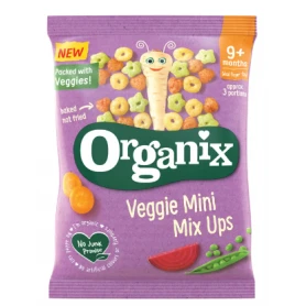 Snack bio mini din porumb, mix cu legume, +9 luni, eco-bio, 15g - Organix