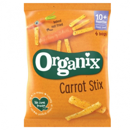 Sticksuri din porumb cu morcovi, +10lun, eco-bio, 60g - Organix