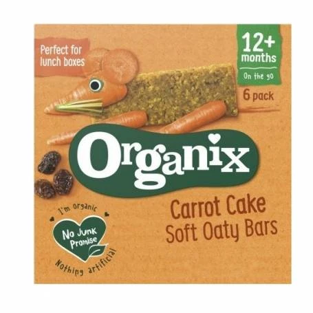 Batoane din ovaz integral cu morcov si mere Goodies, +12 luni, eco-bio, 6buc - Organix