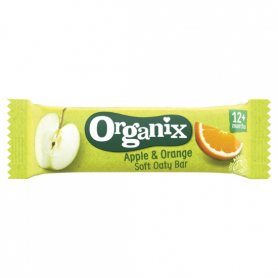 Baton din ovaz integral cu mere si portocale, +12 luni, eco-bio, 30g - Organix