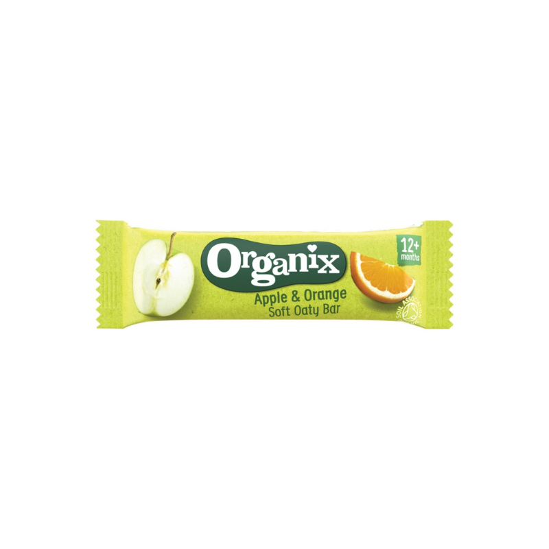 Baton din ovaz integral cu mere si portocale, +12 luni, eco-bio, 30g