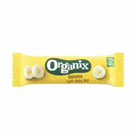 Baton din cereale cu ovaz integral si banane Goodies, +12 luni, eco-bio, 30g - Organix