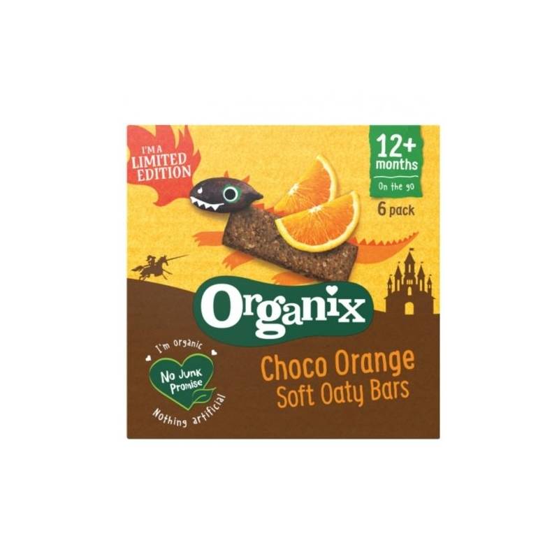 Batoane din ovaz integral cu cacao, +12 luni, eco-bio, 6x30g - Organix