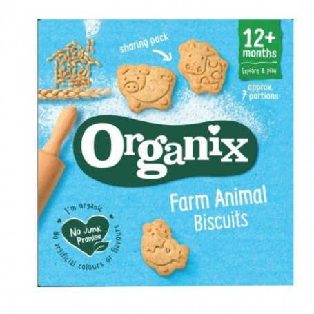 Biscuiti animalute Goodies, +12 luni, eco-bio, 100g - Organix