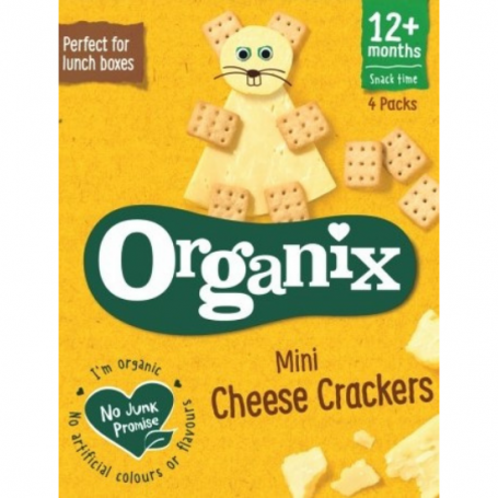 Biscuiti mini cu cascaval Goodies, +12 luni, eco-bio, 4x20g - Organix