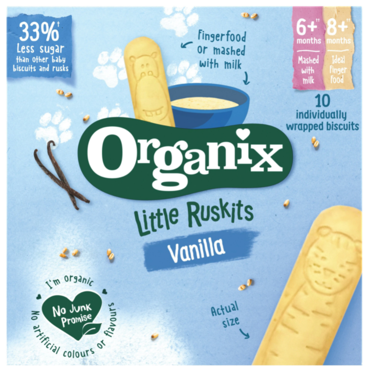 Biscuiti cu vanilie pentru sugari, +6 luni, eco-bio, 60g - organix