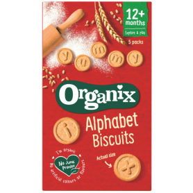 Biscuiti alfabet, +12 luni, eco-bio, 5x25g - Organix