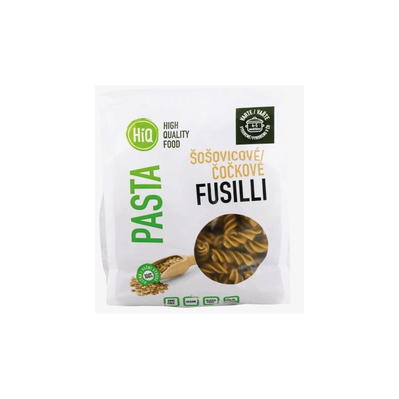 Fusilli de linte, fara gluten, 250g - HiQ