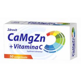 Calciu, Magneziu, Zinc si Vitamina C, 50cpr - Zdrovit