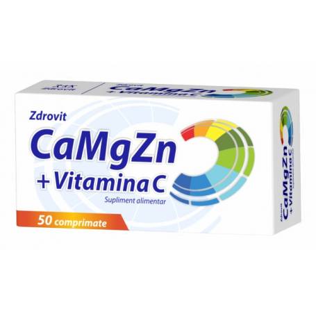 Calciu, Magneziu, Zinc si Vitamina C, 50cpr - Zdrovit