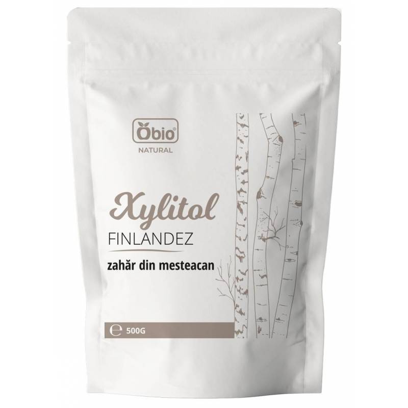 Xylitol finlandez, zahar de mesteacan, 500g - Obio