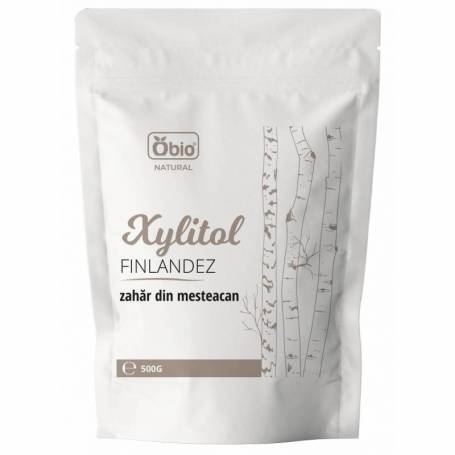 Xylitol finlandez, zahar de  mesteacan, 500g - Obio