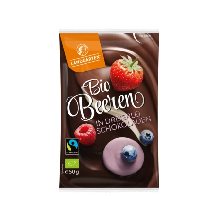 Fructe de padure in mix de ciocolata, eco-bio, 50g - Landgarten