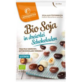 Soia boabe in mix de ciocolata, eco-bio, 50g - Landgarten