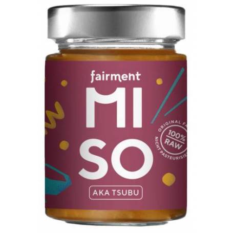 Pasta miso aka tsubu raw, eco-bio, 200g - Fairment