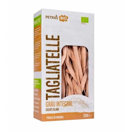Tagliatele eco-bio integrale din grau dur 250g Petras