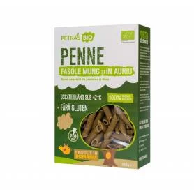 Penne din FASOLE MUNG si IN AURIU eco-bio 250g - Petras