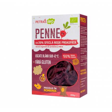 Penne din HRISCA si SFECLA ROSIE eco-bio 250g - Petras