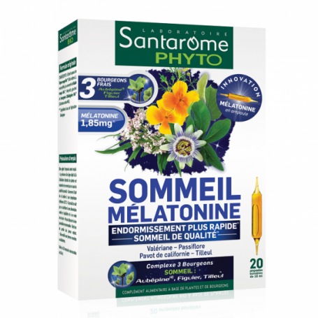 Sommeil Melatonine, 20fiole - Santarome