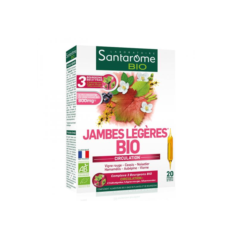 Jambes Legeres, eco-bio, 20fiole - Santarome