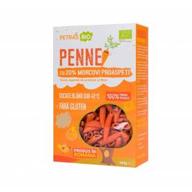 Penne din LINTE ROSIE si MORCOVI eco-bio 250g - Petras