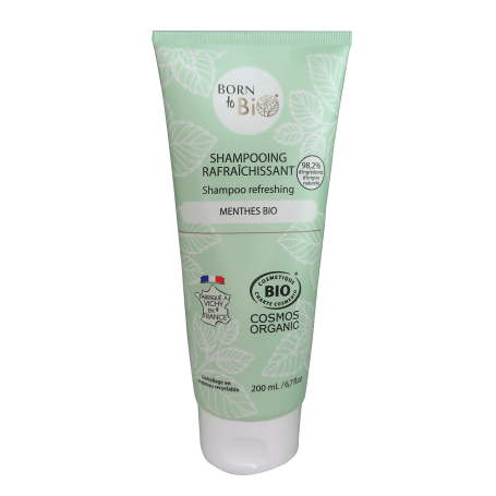 Sampon revigorant cu menta, eco-bio, 200ml - Born to Bio