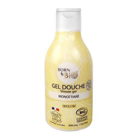 Gel de dus cu tiare monoi, eco-bio, 300ml - Born to Bio