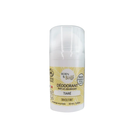 Deodorant roll-on Monoi Tiare, eco-bio, 50ml - Born to Bio