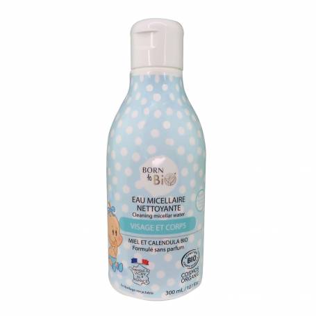 Apa micelara de curatare pentru bebe fata si corp, eco-bio, 300ml - Born to Bio