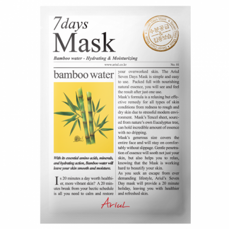 Masca servetel cu apa de bambus, 7Days Mask, 20g - Ariul