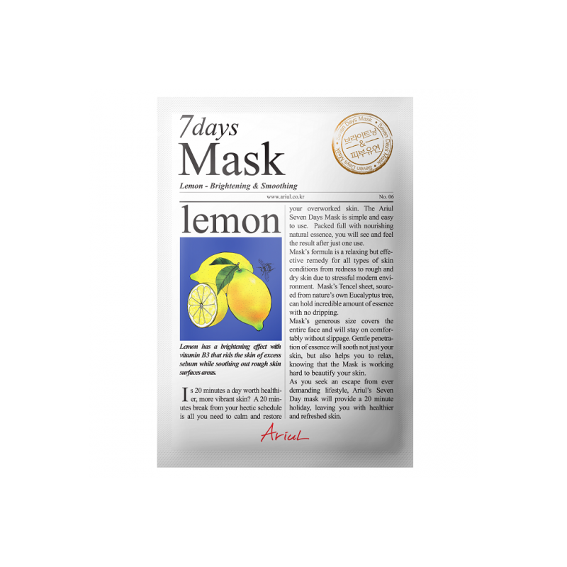 Masca servetel cu lamaie, 7Days Mask, 20g - Ariul