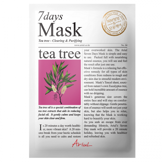 Masca servetel cu arbore de ceai, 7days mask, 20g - ariul