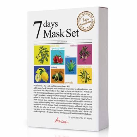 Set masti servetel, 7Days Mask, 7buc - Ariul